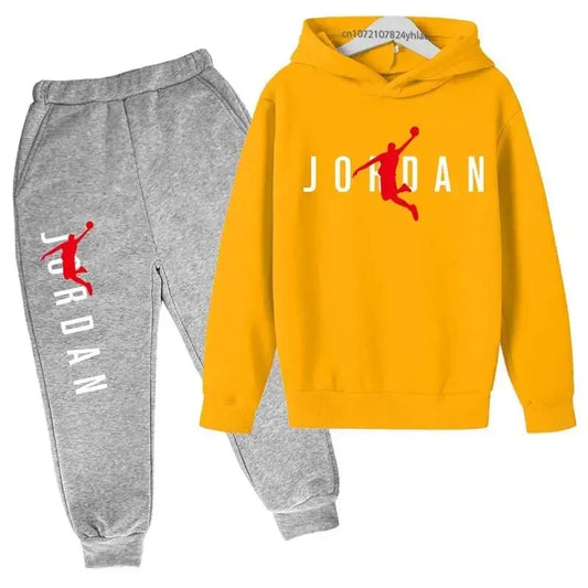 Kids Leisure Letter Print 2Pcs Hoodie+Pants Tracksuits 3-13 Years Boys-Girls Spring Autumn Outfits Street wears Children Clothes