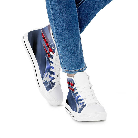POD Customized Casual High Top Canvas Shoes