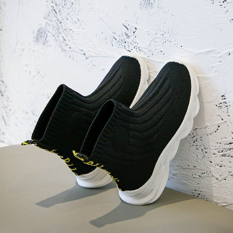 Unisex high-top casual knit shoes boots cotton boots