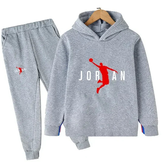 Kids Leisure Letter Print 2Pcs Hoodie+Pants Tracksuits 3-13 Years Boys-Girls Spring Autumn Outfits Street wears Children Clothes