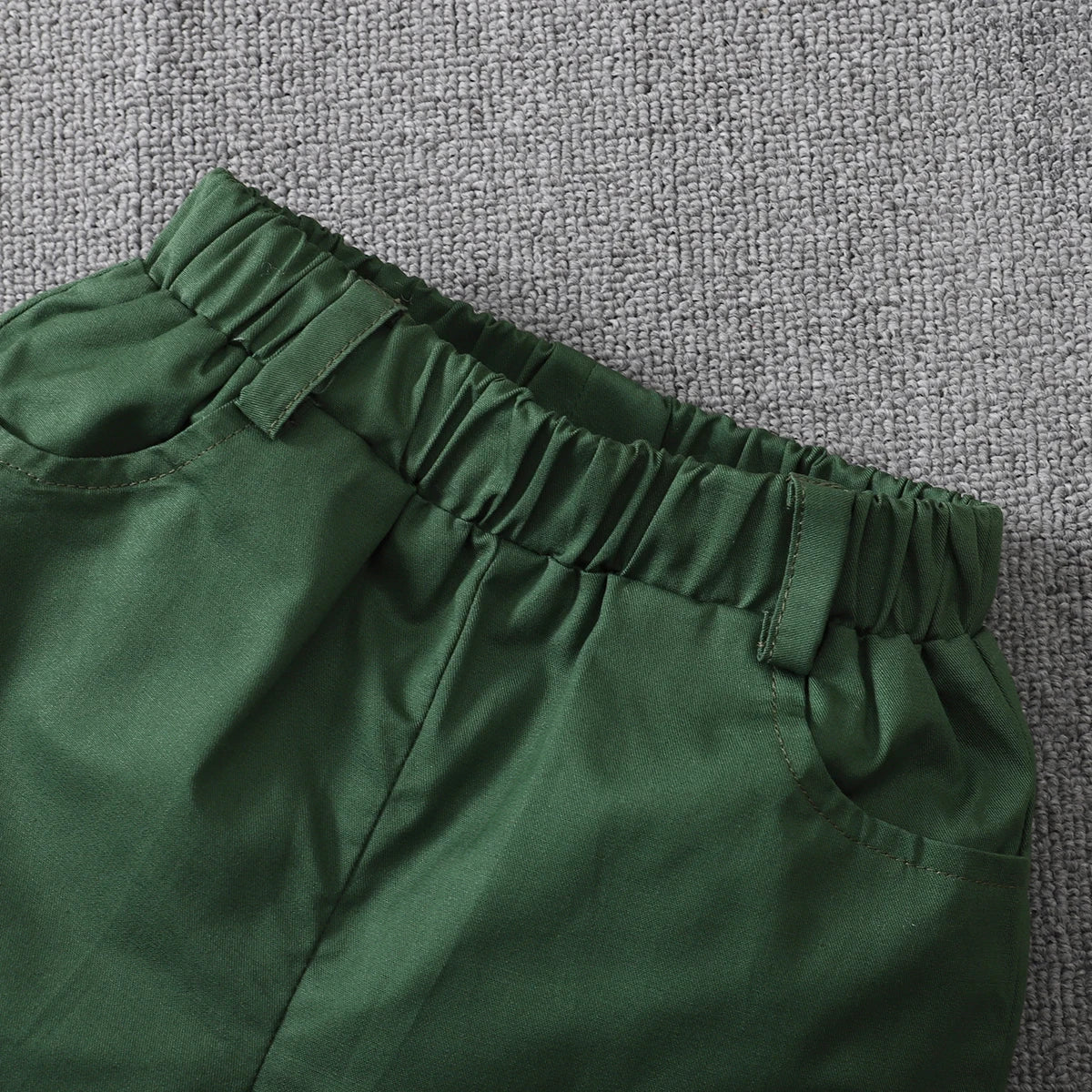 Summer 1-5Years Toddler Boy 2Pcs Outfits Short Sleeve Button down Shirt + Elastic Waist Shorts Clothes Dinosaur Set