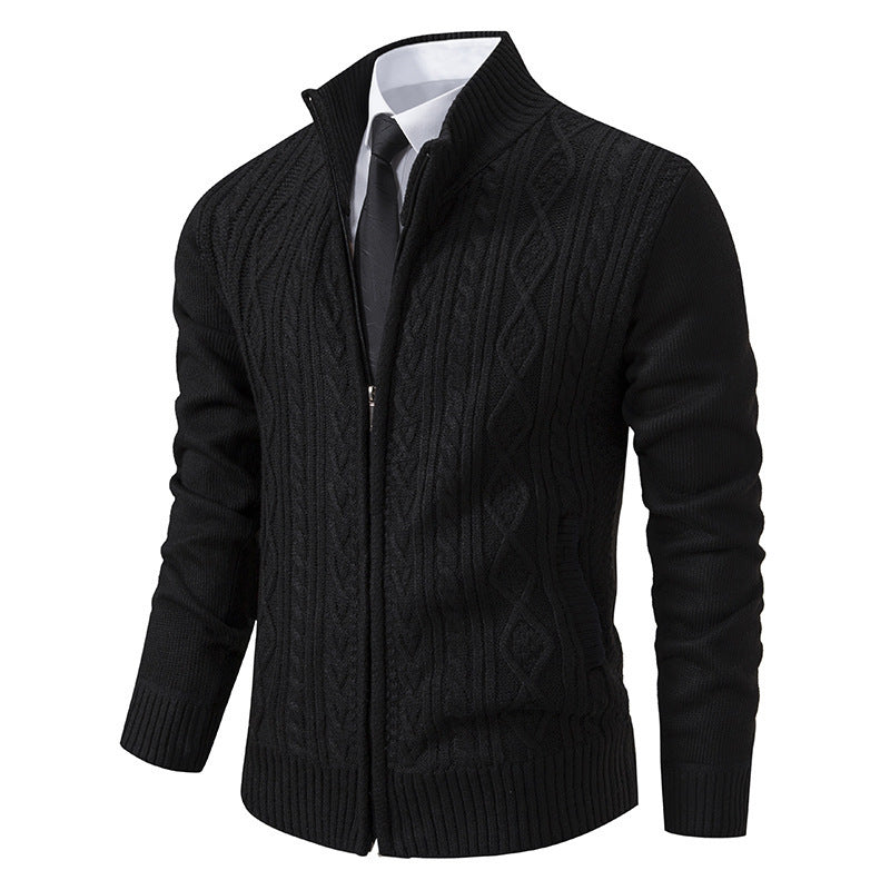 Men's Stand Collar Casual Sweater Coat - winter & autumn