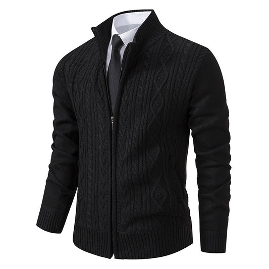Men's Stand Collar Casual Sweater Coat - winter & autumn