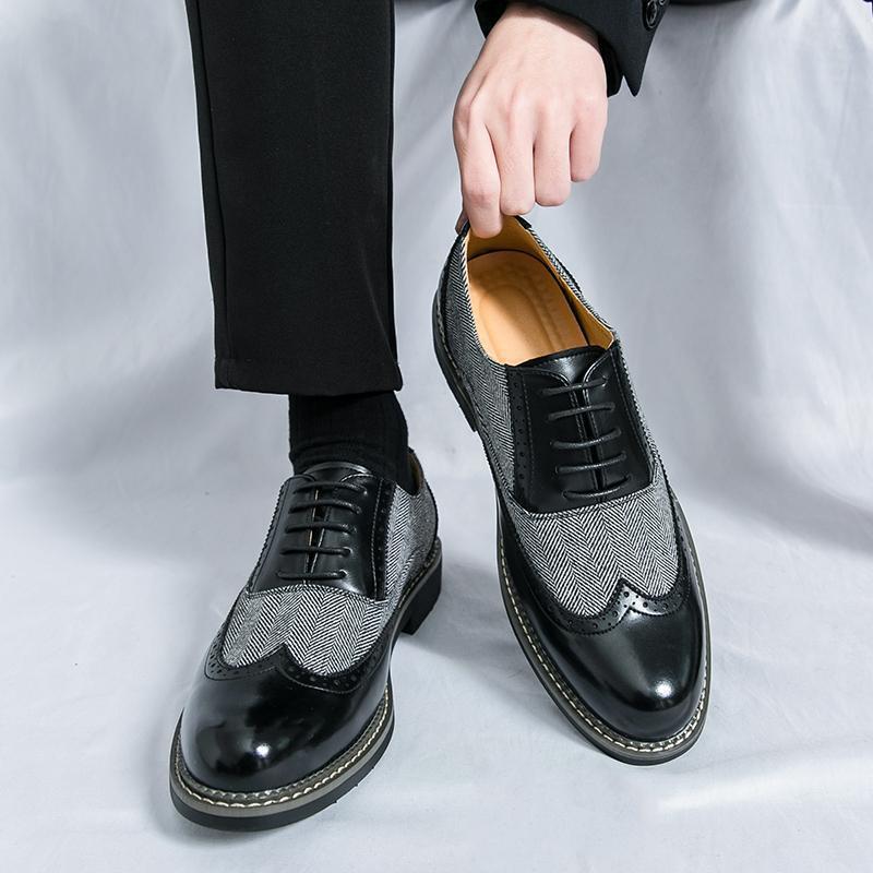 Fashion Brogue Men's Casual Formal Wear Leather Shoes