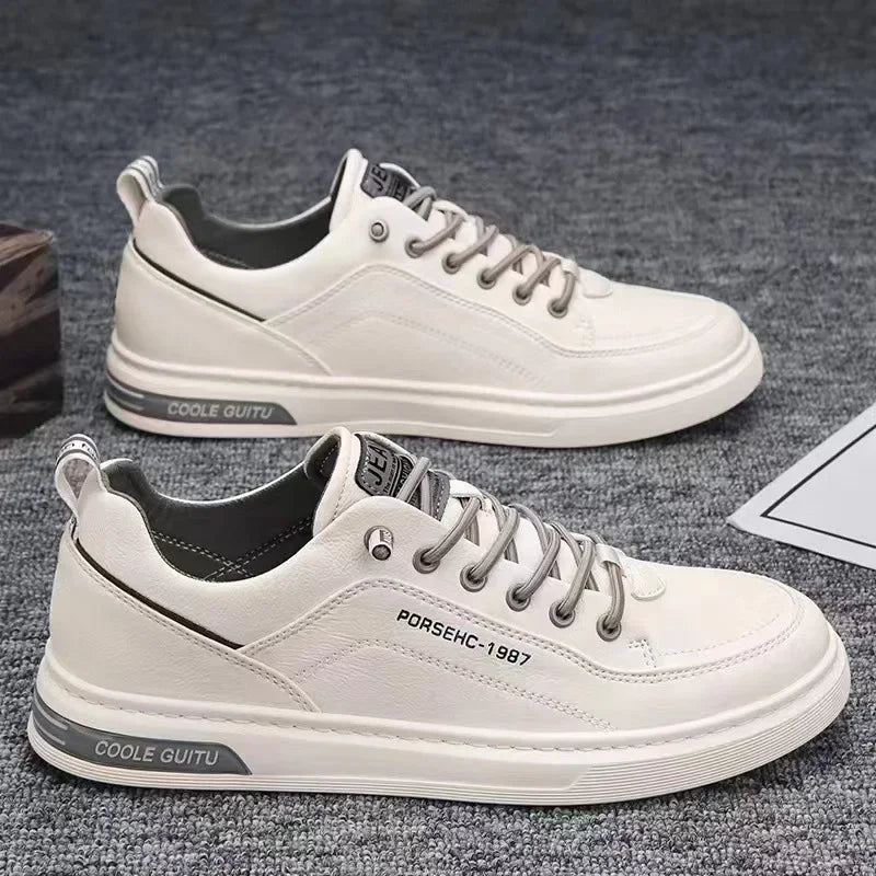2025  Men shoes, Spring New Breathable White Shoes Men'S Sports and Leisure Board Shoes Trendy Shoes