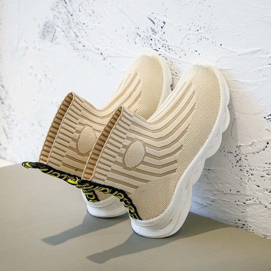 Unisex high-top casual knit shoes boots cotton boots