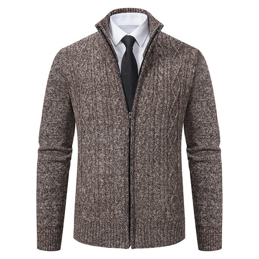 Men's Stand Collar Casual Sweater Coat - winter & autumn