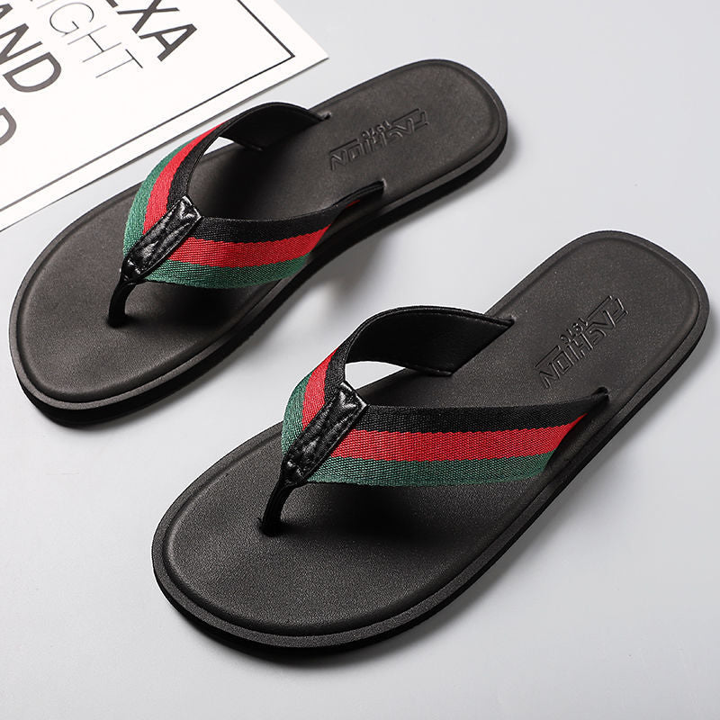 Gentlemen style trendy beach sandals fashion slippers