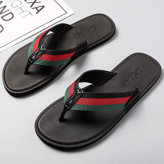 Gentlemen style trendy beach sandals fashion slippers