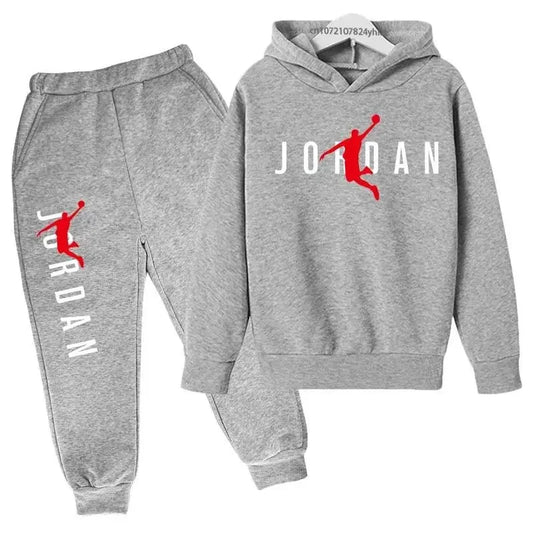 Kids Leisure Letter Print 2Pcs Hoodie+Pants Tracksuits 3-13 Years Boys-Girls Spring Autumn Outfits Street wears Children Clothes