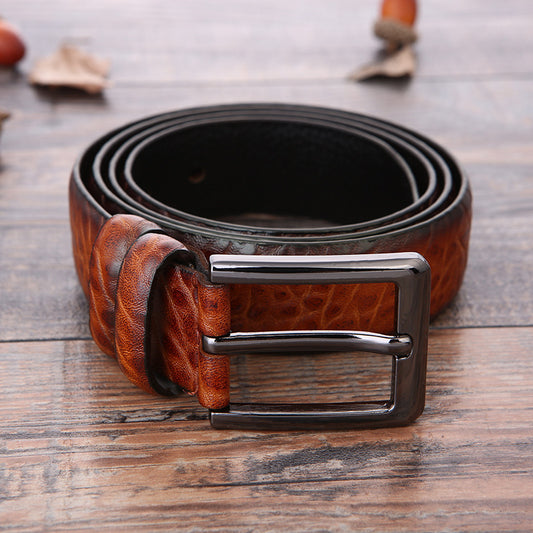 Fashion Men's Business Belt 2025 New Creative Gifts Belt Laser Logo Factory Wholesale