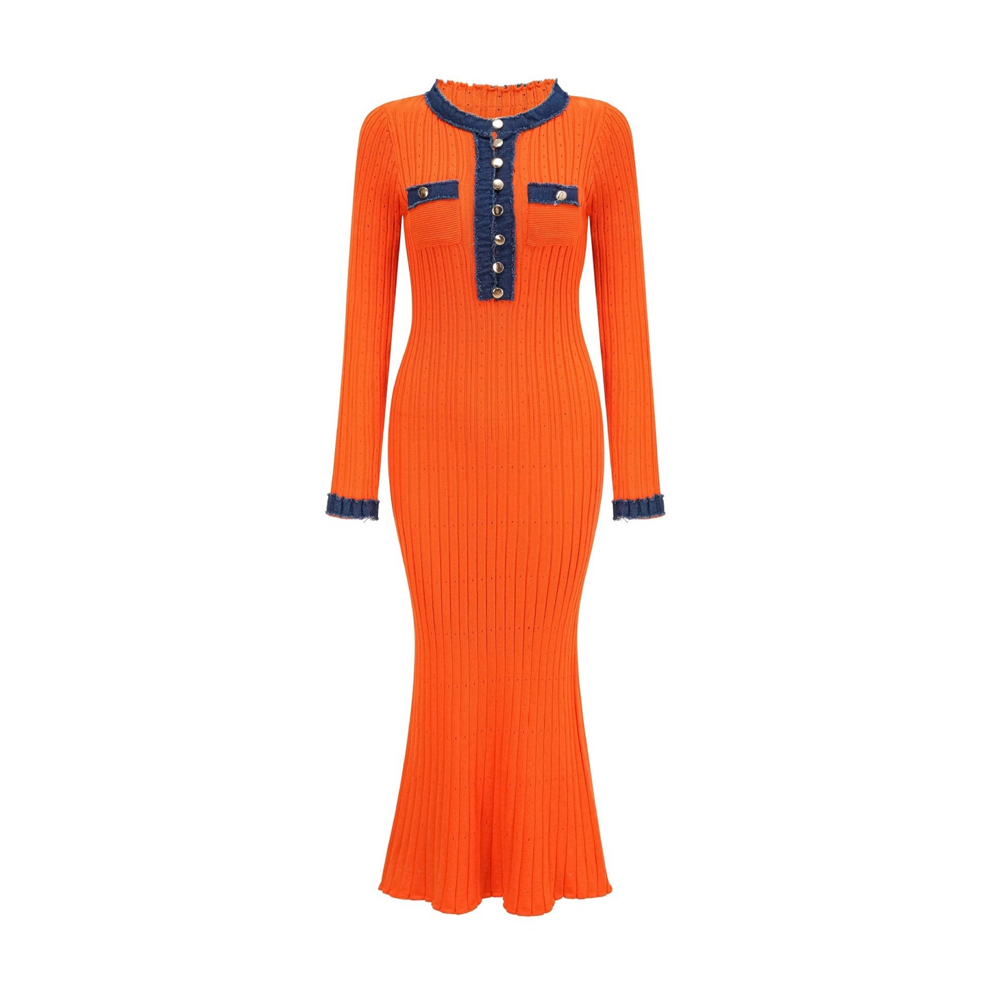 Women elegant Knitted Waist-controlled Slim Fit Slimming All-matching Dress