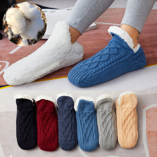 Winter Woolen Socks Women Thicken Warm Home Bedroom Socks Slippers