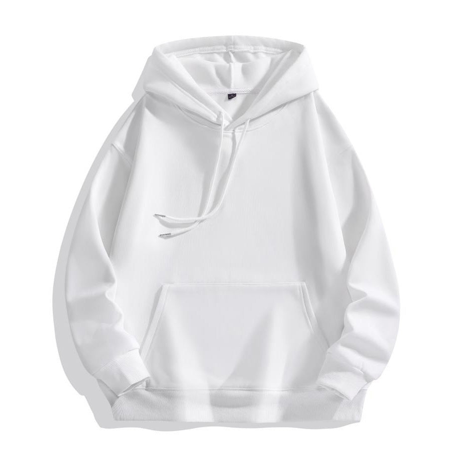 POD Heavy-duty Pure Cotton Hoodie With Plush Shoulder Loose Jacket