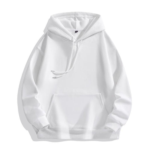 POD Heavy-duty Pure Cotton Hoodie With Plush Shoulder Loose Jacket