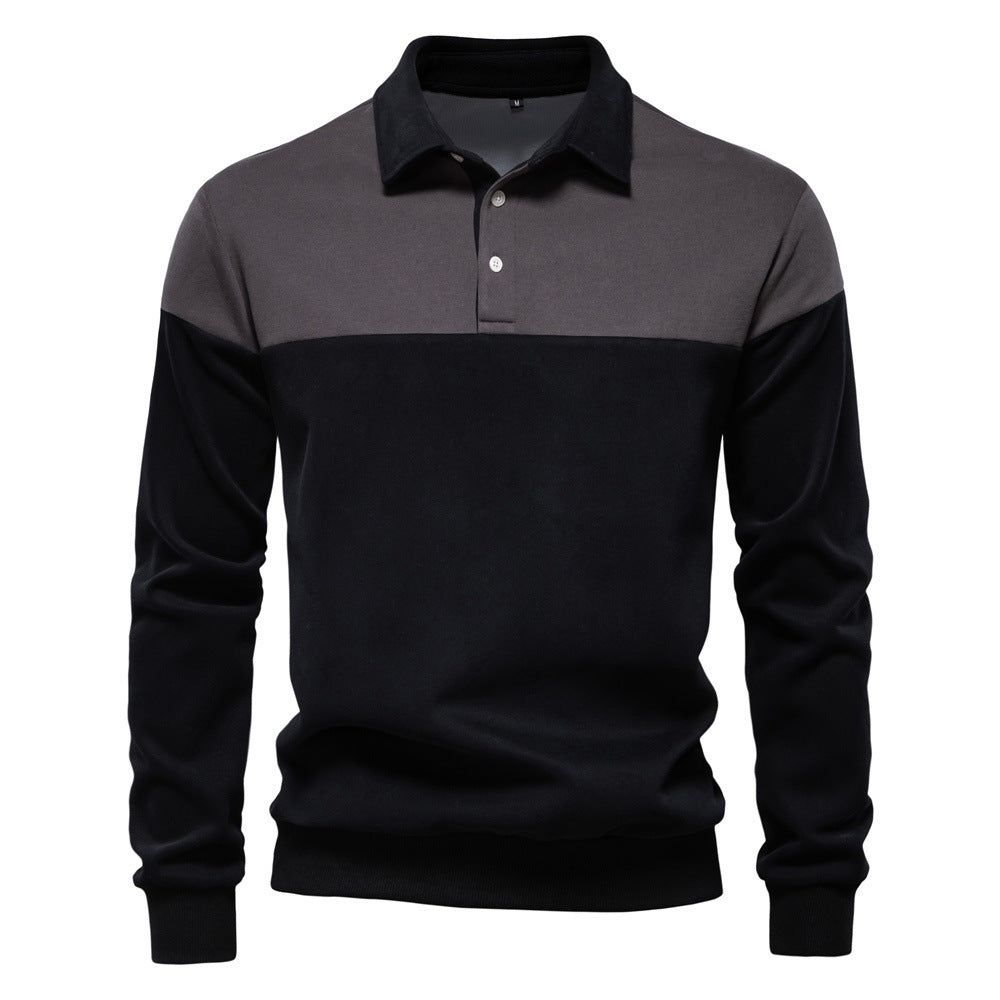 Brand New Men's Casual Long-sleeved Polo Collar Sweater