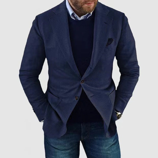 Final Printed Double Buckle Men's Plus Size Suit Coat