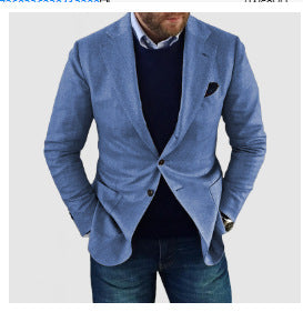 Final Printed Double Buckle Men's Plus Size Suit Coat