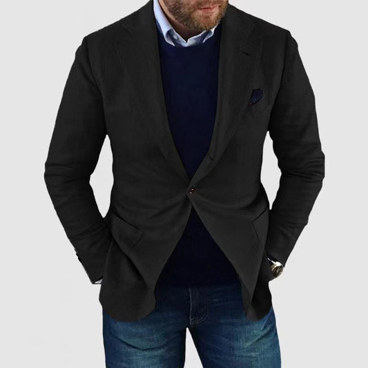 Final Printed Double Buckle Men's Plus Size Suit Coat