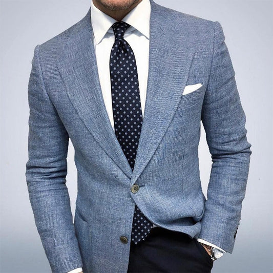 Final Printed Double Buckle Men's Plus Size Suit Coat