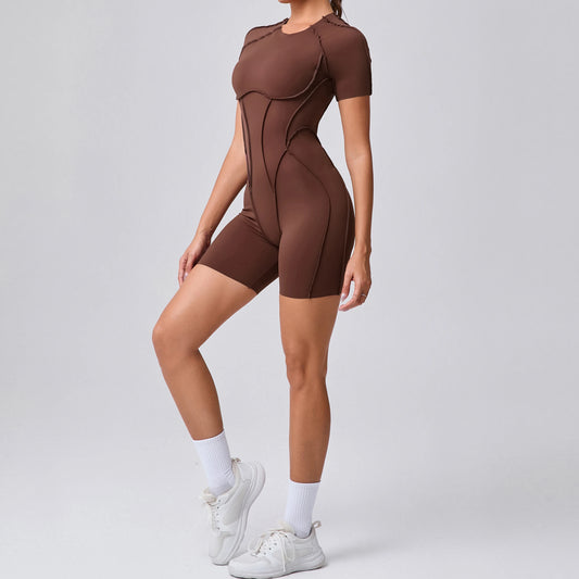 Women's Backless Scrunch Booty Jumpsuit – Gym, Yoga & Fitness Sportswear Set