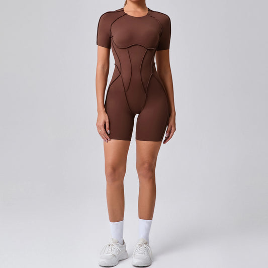 Women's Backless Scrunch Booty Jumpsuit – Gym, Yoga & Fitness Sportswear Set