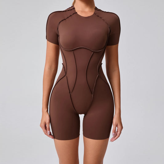Women's Backless Scrunch Booty Jumpsuit – Gym, Yoga & Fitness Sportswear Set