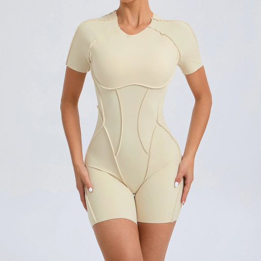 Women's Backless Scrunch Booty Jumpsuit – Gym, Yoga & Fitness Sportswear Set