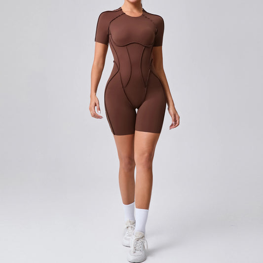 Women's Backless Scrunch Booty Jumpsuit – Gym, Yoga & Fitness Sportswear Set