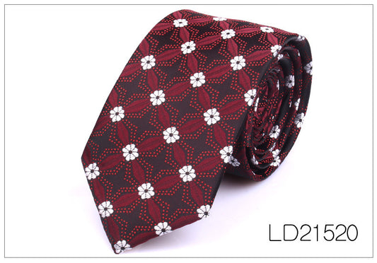 Men's Tie Casual Fashion Yarn-dyed 6cm Flower Graffiti