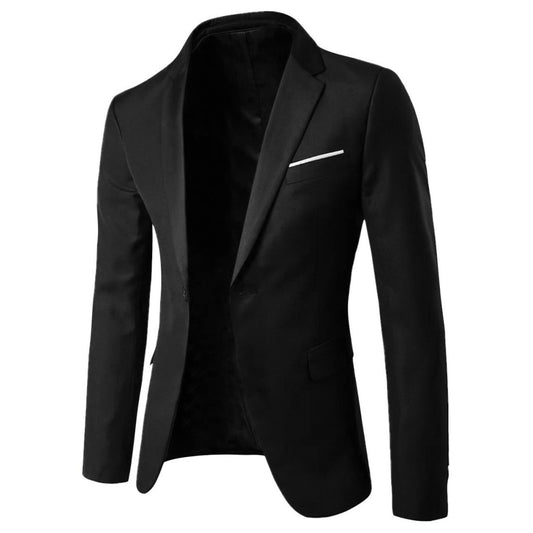 Solid Color Suit Youth Fashion Slim-fitting Men's Clothing Autumn New Men's Casual