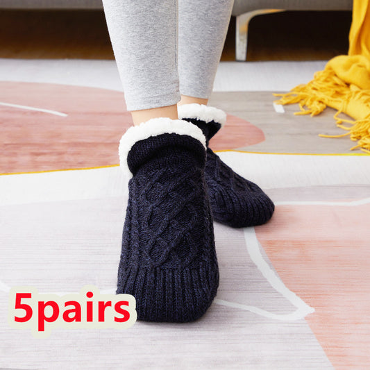 Winter Woolen Socks Women Thicken Warm Home Bedroom Socks Slippers