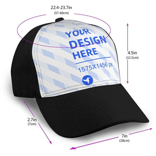 POD Sunscreen Stitching Curved Brim Baseball Hat