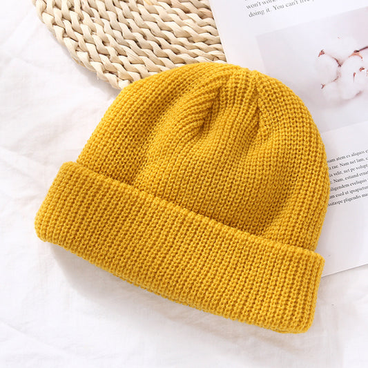 Autumn And Winter Warm Landlord Hat Melon Skin Men/Women/kids Retro Knitted Hat