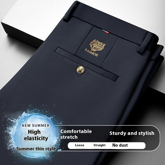 Brand New Business Suit Pants Men Ice Silk Casual Pants