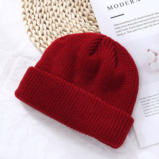 Autumn And Winter Warm Landlord Hat Melon Skin Men/Women/kids Retro Knitted Hat