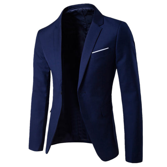 Solid Color Suit Youth Fashion Slim-fitting Men's Clothing Autumn New Men's Casual