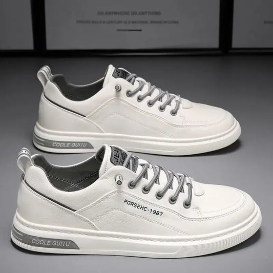 2025  Men shoes, Spring New Breathable White Shoes Men'S Sports and Leisure Board Shoes Trendy Shoes