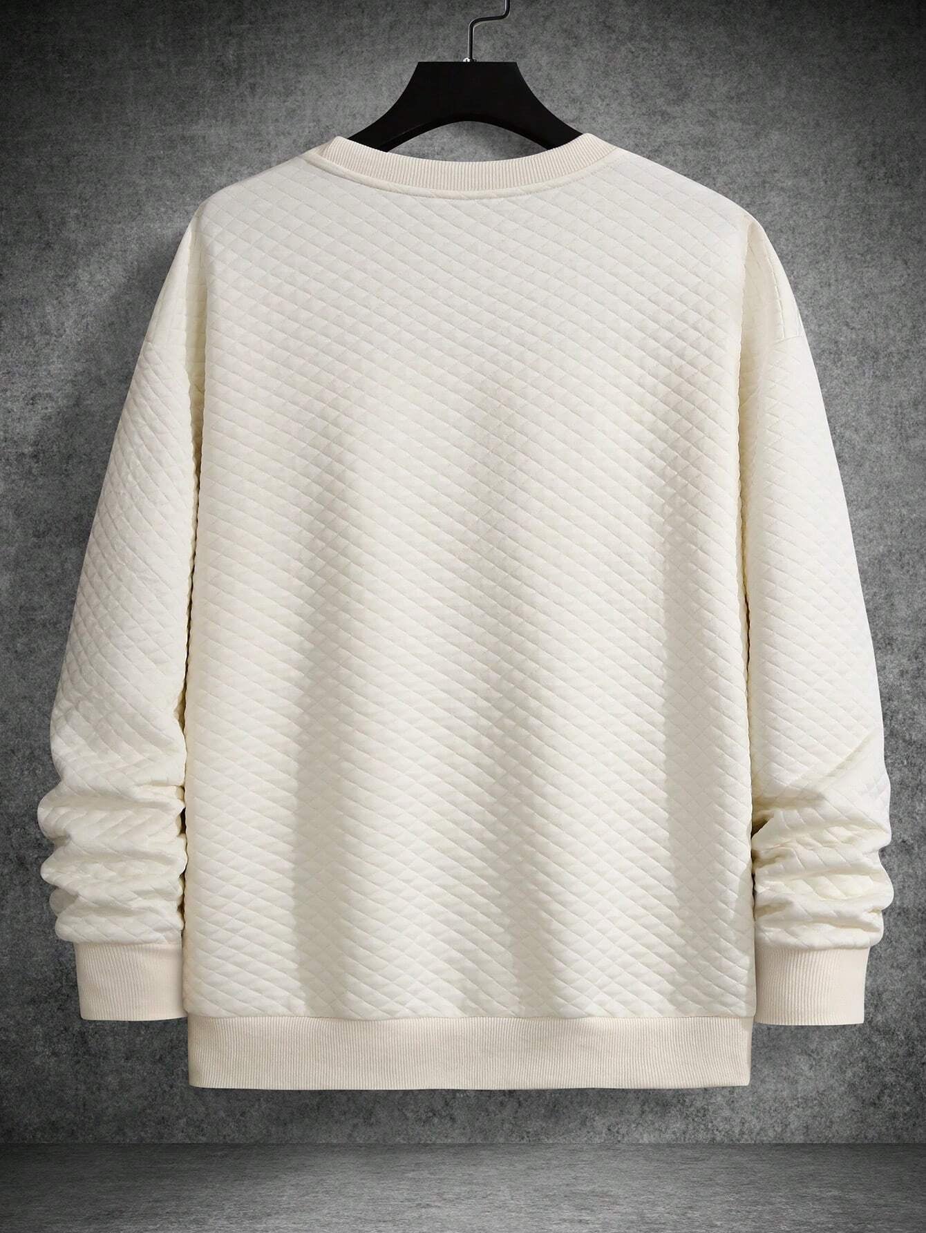  Men'S Drop Shoulder Plain Long Sleeve Going Out Casual Sweatshirt, Boyfriend Gift