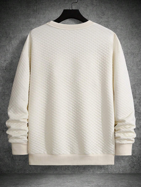  Men'S Drop Shoulder Plain Long Sleeve Going Out Casual Sweatshirt, Boyfriend Gift