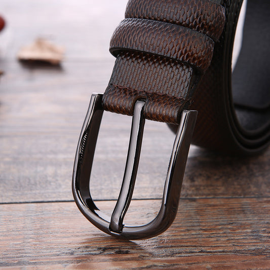 Fashion Men's Business Belt 2025 New Creative Gifts Belt Laser Logo Factory Wholesale