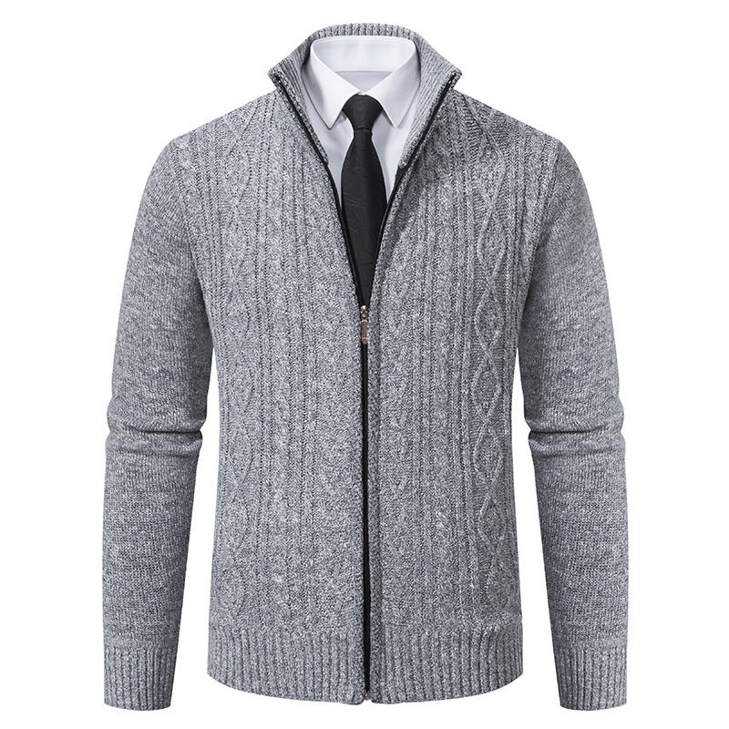 Men's Stand Collar Casual Sweater Coat - winter & autumn