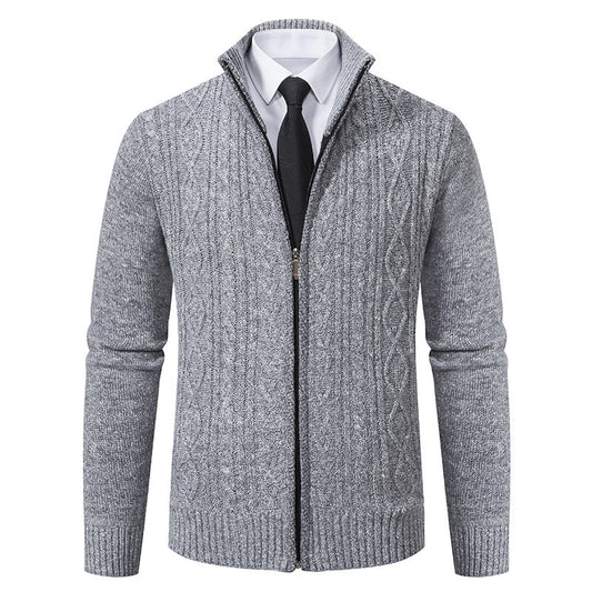 Men's Stand Collar Casual Sweater Coat - winter & autumn