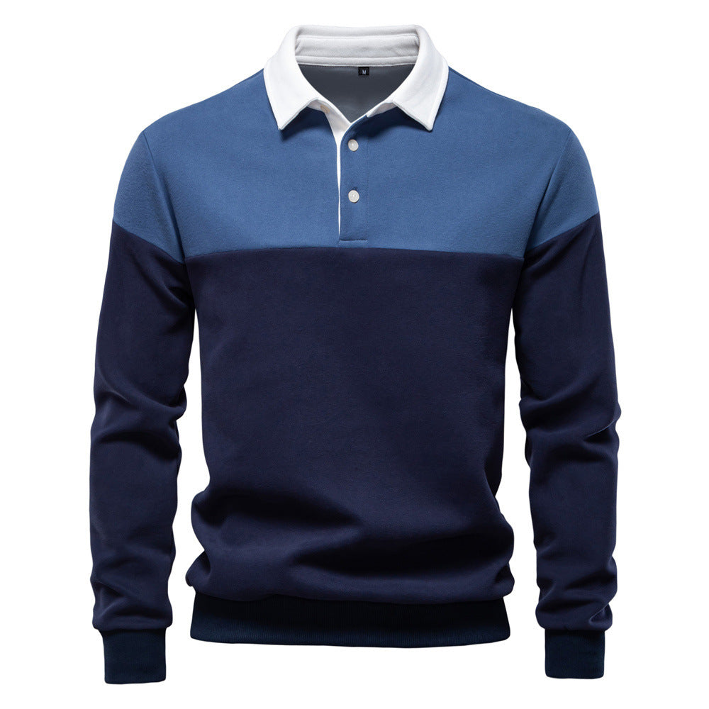 Brand New Men's Casual Long-sleeved Polo Collar Sweater