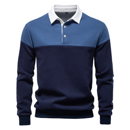 Brand New Men's Casual Long-sleeved Polo Collar Sweater