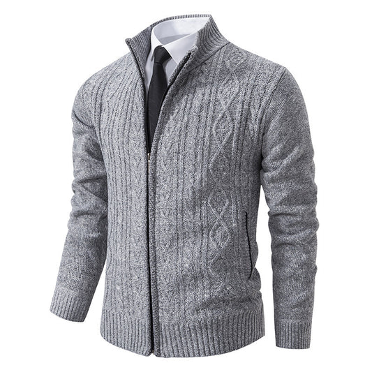 Men's Stand Collar Casual Sweater Coat - winter & autumn