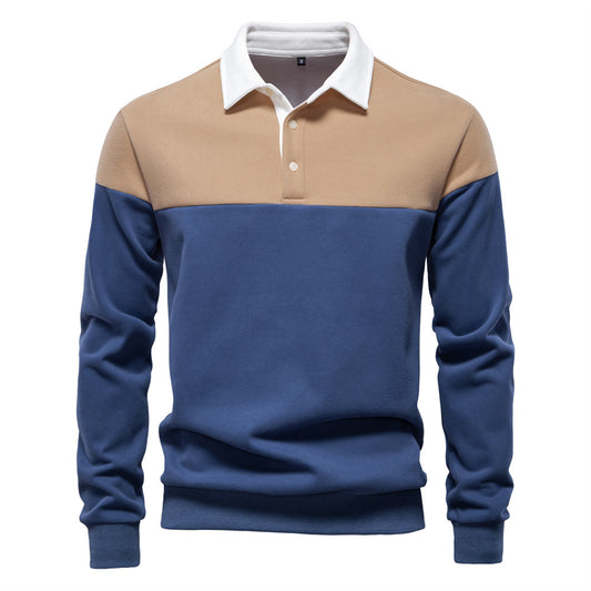 Brand New Men's Casual Long-sleeved Polo Collar Sweater