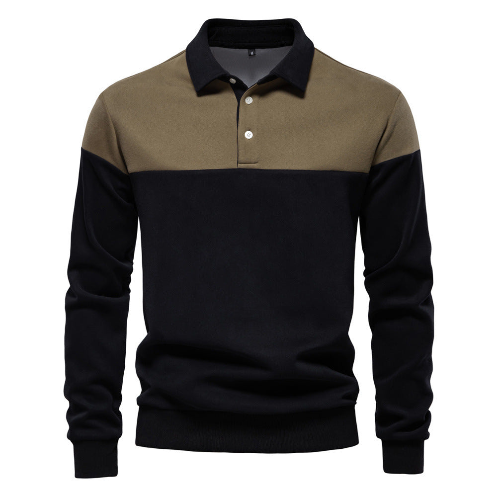 Brand New Men's Casual Long-sleeved Polo Collar Sweater