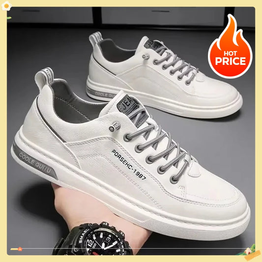 2025  Men shoes, Spring New Breathable White Shoes Men'S Sports and Leisure Board Shoes Trendy Shoes