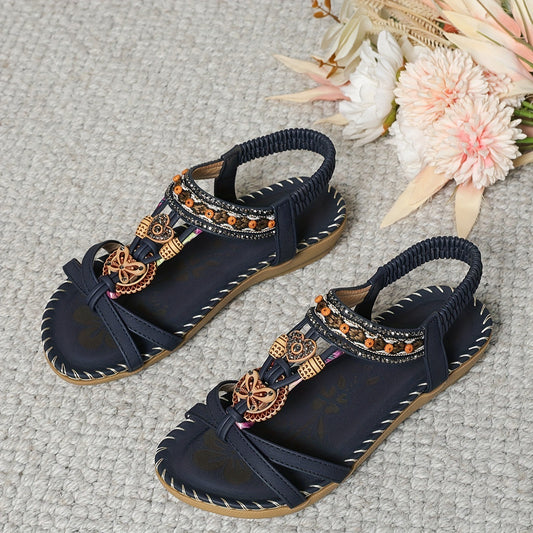 Sandals Summer Fashion Flowers Flat Beach Shoes For Women